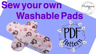 Reusable cloth pad Sew your own sanitary pads How to Tutorial make your own washable liners [upl. by Potter]