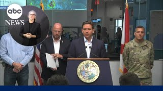 Gov Ron DeSantis gives update on Tropical Storm Idalia  ABCNL [upl. by Lorna]