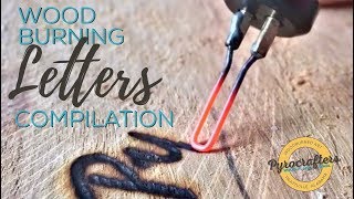 Wood Burning Letters Compilation by Pyrocrafters [upl. by Albertine204]