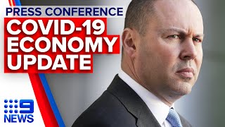 Coronavirus Treasurer Josh Frydenberg provides economy employment update  9 News Australia [upl. by Bohrer]