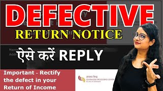 Defective Return Notice us 1399  Income Tax Return Defective How to correct Defective return [upl. by Worthy]