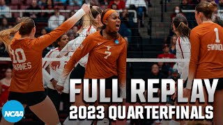 Texas vs Stanford 2023 NCAA volleyball tournament quarterfinals  FULL REPLAY [upl. by Eidderf680]