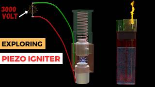 How Piezoelectric Igniter Generates High Voltage Spark  3D Animation [upl. by Horvitz]