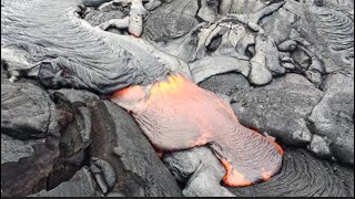 Lava Breakouts at Kīlaeua Volcano [upl. by Syramad862]