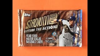 CLUTCH from an ORIGINAL 2000 pack of 2000 Topps STADIUM CLUB baseball cards [upl. by Bello]