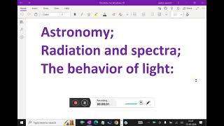 Astronomy    Radiation and spectra The behavior of light   24 radiationspectrum astronomy [upl. by Kalfas]