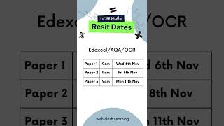 GCSE Maths Resit Dates maths gcse gcsemaths studytok revision [upl. by Annaillil]