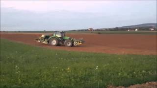 Weizen Säen 2015 mit Deutz Agrotron 640 und Amazon [upl. by Fawne130]