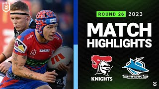 NRL 2023  Knights v Sharks  Match Highlights [upl. by Mixam]