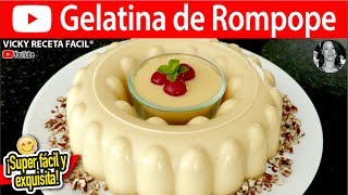 GELATINA DE ROMPOPE  VickyRecetaFacil [upl. by Nnylylloh]