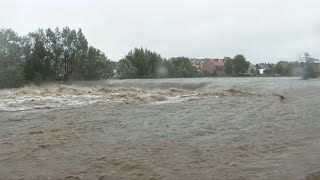 River rages in southwest Poland as Storm Boris wreaks havoc in central Europe  AFP [upl. by Aniryt]