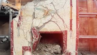 frescoes unearthed at Pompeii [upl. by Byrann]