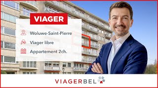 VIAGER LIBRE  Bel appartement 2 ch WoluweSaintPierre  Viagerbel Bruxelles [upl. by Carnay]