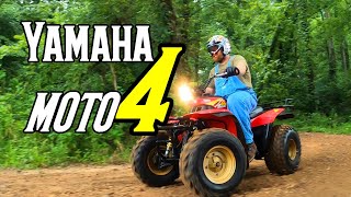 Yamahas 1st ATV the MOTO4 ATV RetroREVIEW [upl. by Inahpets847]