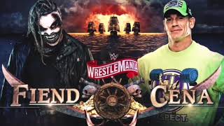 WWE Wrestlemania 36 The Fiend vs John Cena Official Match Card [upl. by Rosabel]