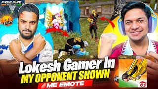 Playing In Free Fire India Lokesh Gamer In My Opponent Shown Me Emote 🤬  Garena Free Fire India [upl. by Alegnave]