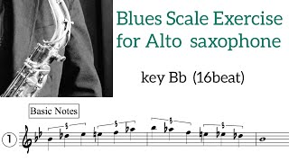 Blues scale for alto sax key Bbconcert Db [upl. by Gustafson440]