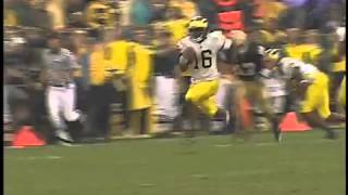 Denard Robinson 87 Yard TD Run Notre Dame 2010 [upl. by Oilasor]