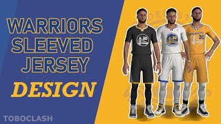 WARRIORS SLEEVED JERSEY CREATION in NBA 2K20  Toboclash [upl. by Mendelson637]