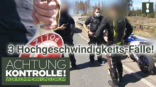 🚨 Motorradrennen Verfolgungsjagd amp Fahrverbot 🚨 3 HighspeedFälle  Kabel Eins  Achtung Kontrolle [upl. by Ahsinat836]