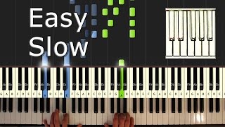 Twinkle Twinkle Little Star  Piano Tutorial Easy SLOW  Wolfgang Amadeus Mozart Synthesia [upl. by Eehsar481]