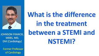 What is the difference in the treatment between a STEMI and NSTEMI [upl. by Nedroj]