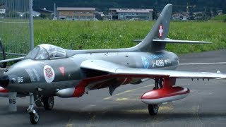 RC JET HAWKER HUNTER MKII SCALE TURBINE MODEL BY ROGERPASCAL THOMA [upl. by Aicatan565]