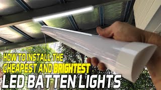 Replace old Fluro Batten lights with these NEW CHEAP SUPER BRIGHT LED LIGHTS  How to install them [upl. by Ladonna]