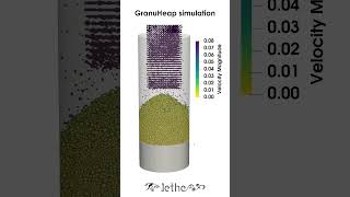 Cohesive granular material GranuHeap simulation [upl. by Bassett]