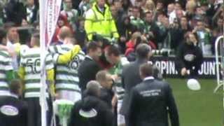 Celtic v Hearts SPL Champions 20112012 Trophy Presentation 13th May 2012 [upl. by Ahsoet]