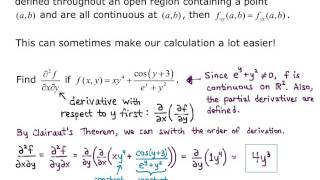 Section 133 Clairauts Theorem [upl. by Sutelc98]