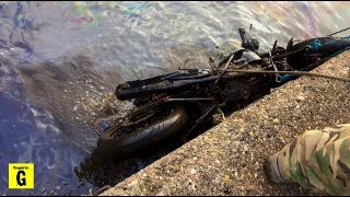 Stolen Motorbike Found And Returned To Owner  Newark Castle Magnet Fishing Collab [upl. by Airelav]