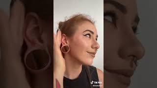 Stone Plugs Ear Gauge Jewelry Try On Haul  Stretched Earlobe Piercing Jewelry  BodyJ4You [upl. by Agn]