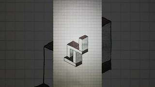 Optical illusion art on graph paper [upl. by Acinok]