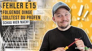 Fehler E15  Folgende Dinge solltest Du prüfen [upl. by Lucienne]