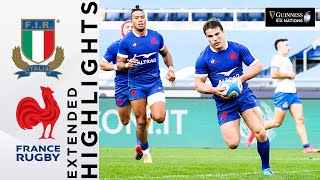 Italy v France  EXTENDED Highlights  Dupont Stars in BonusPoint Win  Guinness Six Nations 2021 [upl. by Merline]