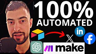 Content Automation Beginner Tutorial  Make com Airtable ChatGPT Facebook Twitter X LinkedIn [upl. by Warfeld]