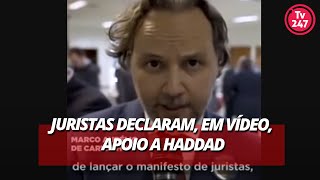 Juristas declaram em vídeo apoio a Haddad [upl. by Casaleggio]