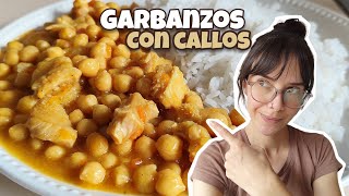 Cómo se hacen los GARBANZOS CON MENUDO O CALLO 😋 con el toque secreto de mi abuelita 👌 [upl. by Ynaffyt]