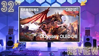 Samsung Odyssey OLED G8 G80SD Review  The Ultimate 32inch 4K Gaming Monitor [upl. by Derzon]