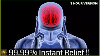 Instant Migraine Headache Relief Pure Binaural Beats  Stress Relief  Healing Music 3Hr Version [upl. by Froh]