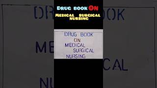 Drug book on medical surgical nursing drug study on MSN drugstudydrugbookmsn yt nursing [upl. by Cristoforo456]