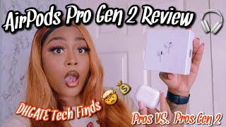 AIRPODS PRO GEN 2 REVIEW  DHGATE FINDS [upl. by Tiffi]