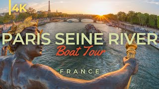 Bateau Mouche Paris Tour 4K  Cruise on the Seine in Paris [upl. by Rai775]