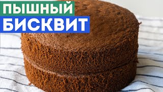 ПЫШНЫЙ ШОКОЛАДНЫЙ БИСКВИТ Простой Рецепт от Сабины Темиралиевой [upl. by Eerazed87]