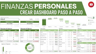 Plantilla para Organizar tus FINANZAS PERSONALES en Excel  Paso a paso de cómo crear el Dashboard [upl. by Akir833]