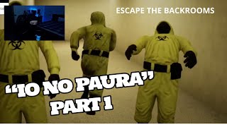 IO NO PAURA “ESCAPE THE BACKROOMS” part 1 horror halloween [upl. by Tyrus]