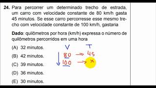 QUESTÃO DE CONCURSO MATEMÁTICA INVERSAMENTE PROPORCIONAL  VUNESP 2017 PM [upl. by Also]