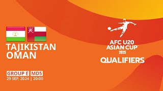 Tajikistan  Oman  Group E  MD5  AFC U20 Asian Cup 2025 Qualifiers [upl. by Raynor]