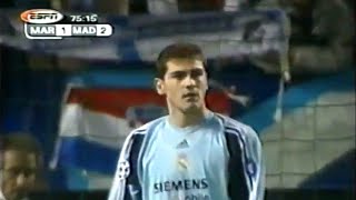 Iker Casillas Vs Olympique de Marseille Away UCL Group Stage 200304 [upl. by Owen]